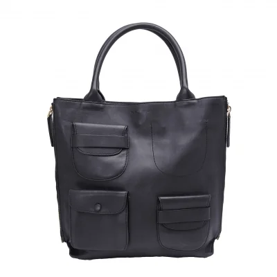 MARNI Side Zip Leather Multi-pocket Tote Bag