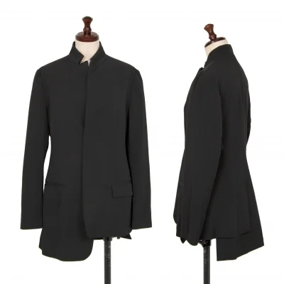 Yohji Yamamoto NOIR Wool Gabardine Snap Button Jacket