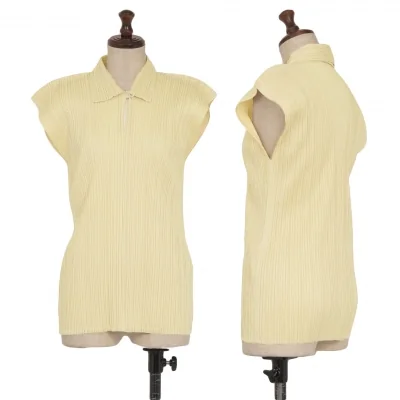 PLEATS PLEASE Pleated Sleeveless Skipper Shirt