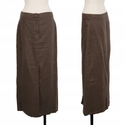 MAX&Co Linen Front Slit Skirt