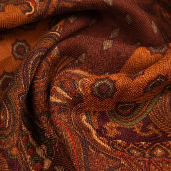 トプカピTOPKAPI ペイズリーパッチワークプリントストール 茶 K-122328_005