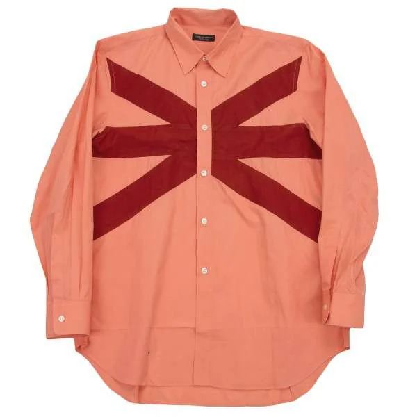 コムデギャルソン オム プリュス  COMME des GARCONS HOMME PLUS ユニオンジャック切替長袖シャツ