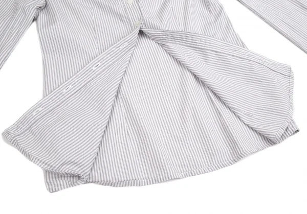 ローザ バイ ナラカミーチェ Rosa by NARACAMICIE リボンタイ付きストライプシャツ 白グレー0 K-122334_012