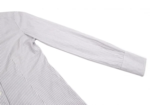 ローザ バイ ナラカミーチェ Rosa by NARACAMICIE リボンタイ付きストライプシャツ 白グレー0 K-122334_009