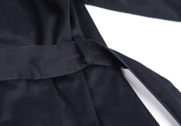 イヴサンローランYves Saint Laurent チェックライナー付き金ボタンコート 紺9A3 K-122336_016
