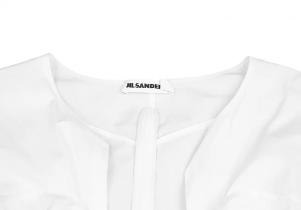 ジルサンダーJIL SANDER ノースリーブリボンブラウス 白38 (K-122343)