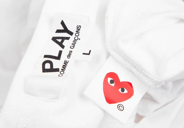 コム デ ギャルソン プレイ ハート プリント コットン Tシャツ プレイ コムデギャルソンPLAY COMME des GARCONS ハートプリント