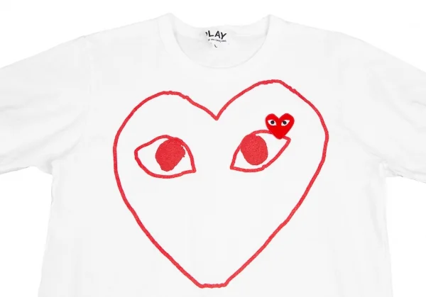 コム デ ギャルソン プレイ ハート プリント コットン Tシャツ プレイ コムデギャルソンPLAY COMME des GARCONS ハートプリント