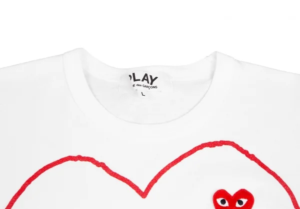 コムデギャルソン PLAY ハートプリント 半袖Tシャツ　白 楽天市場】【 COMME des GARCONS 】コムデギャルソン コム・デ