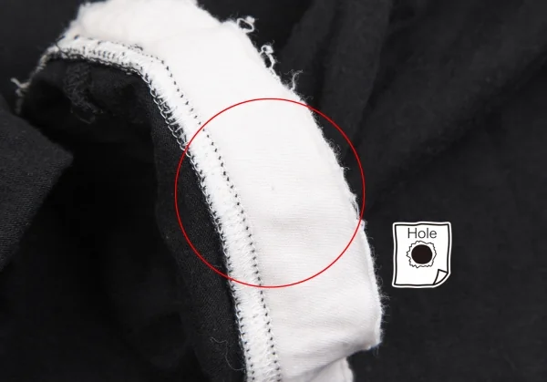 ワイズY's コットン袖レイヤード深Vネックカットソー 黒2 K-122350_009