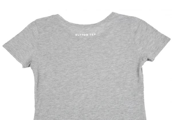 エルトブテップ イッセイミヤケELTTOB TEP ISSEY MIYAKE バックロゴプリントグリッターTシャツ グレー2 K-122360_002