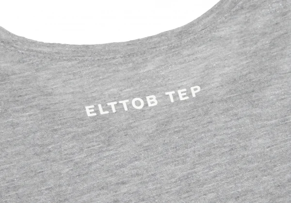 エルトブテップ イッセイミヤケELTTOB TEP ISSEY MIYAKE バックロゴプリントグリッターTシャツ グレー2 K-122360_003