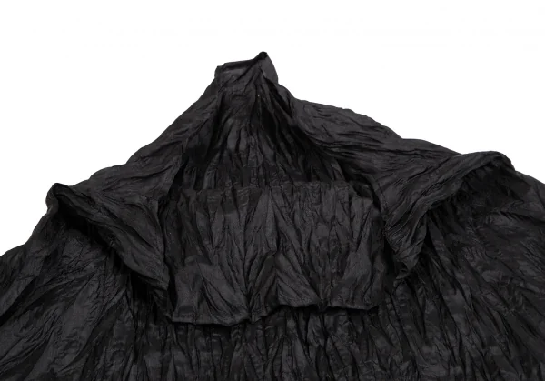 イッセイミヤケISSEY MIYAKEシワプリーツハイネックトップス 黒M K-122365_004