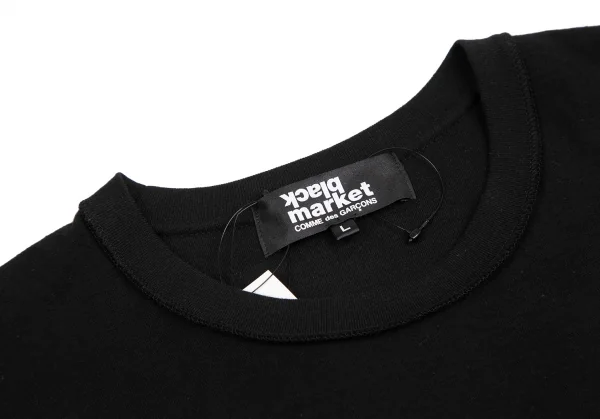 ブラックマーケット コムデギャルソンBlackmarket COMME des GARCONS ロゴプリントインサイドアウトTシャツ 黒L K-122394_003