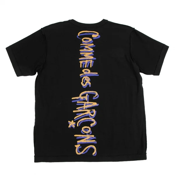 ブラックマーケット コムデギャルソンBlackmarket COMME des GARCONS ロゴプリントインサイドアウトTシャツ 黒L K-122394_009