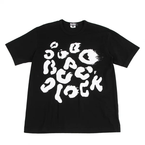 ブラック コムデギャルソンBLACK COMME des GARCONS プリントTシャツ 黒XXL K-122395_001