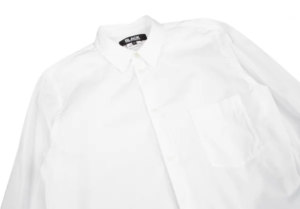 ブラック コムデギャルソンBLACK COMME des GARCONS メタリックフリル切替シャツ 白ゴールドXL K-122396_002
