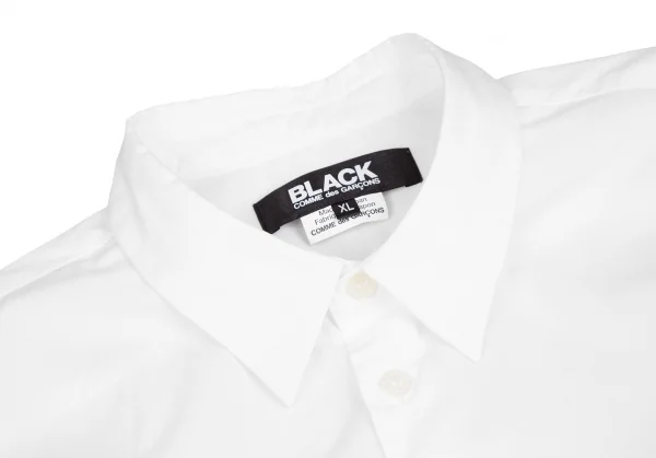 ブラック コムデギャルソンBLACK COMME des GARCONS メタリックフリル切替シャツ 白ゴールドXL K-122396_003
