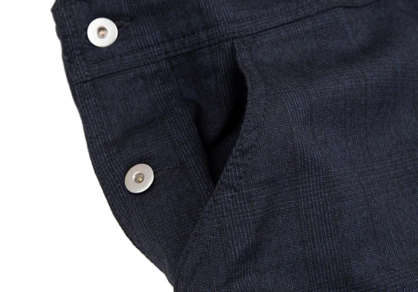 ブラック コムデギャルソンBLACK COMME des GARCONS ウールグレンチェックジャンパースカート 黒青S K-122404_005