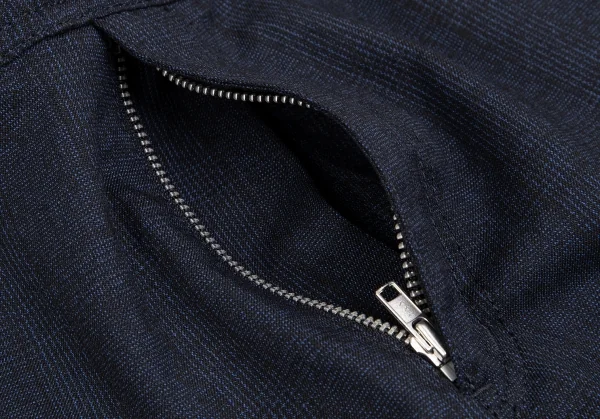 ブラック コムデギャルソンBLACK COMME des GARCONS ウールグレンチェックジャンパースカート 黒青S K-122404_006