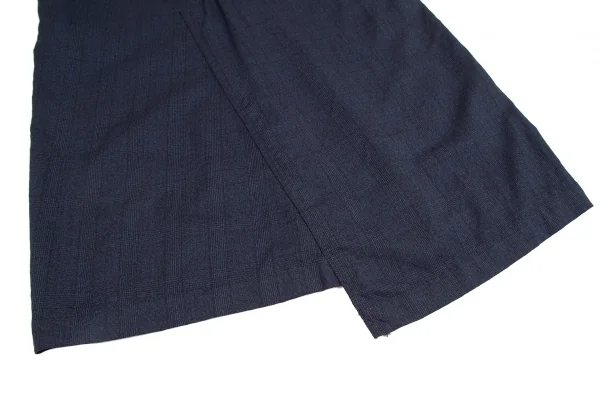 ブラック コムデギャルソンBLACK COMME des GARCONS ウールグレンチェックジャンパースカート 黒青S K-122404_008