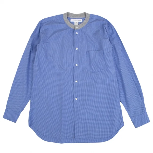 コムデギャルソン　Beatles 長袖シャツ　新品　XS 後染め　青 コムデギャルソン シャツCOMME des GARCONS SHIRT リブバンド