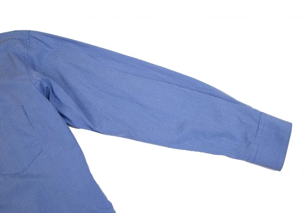 コムデギャルソン シャツCOMME des GARCONS SHIRT リブバンドカラーグリッドチェック長袖シャツ 青M K-122410_005