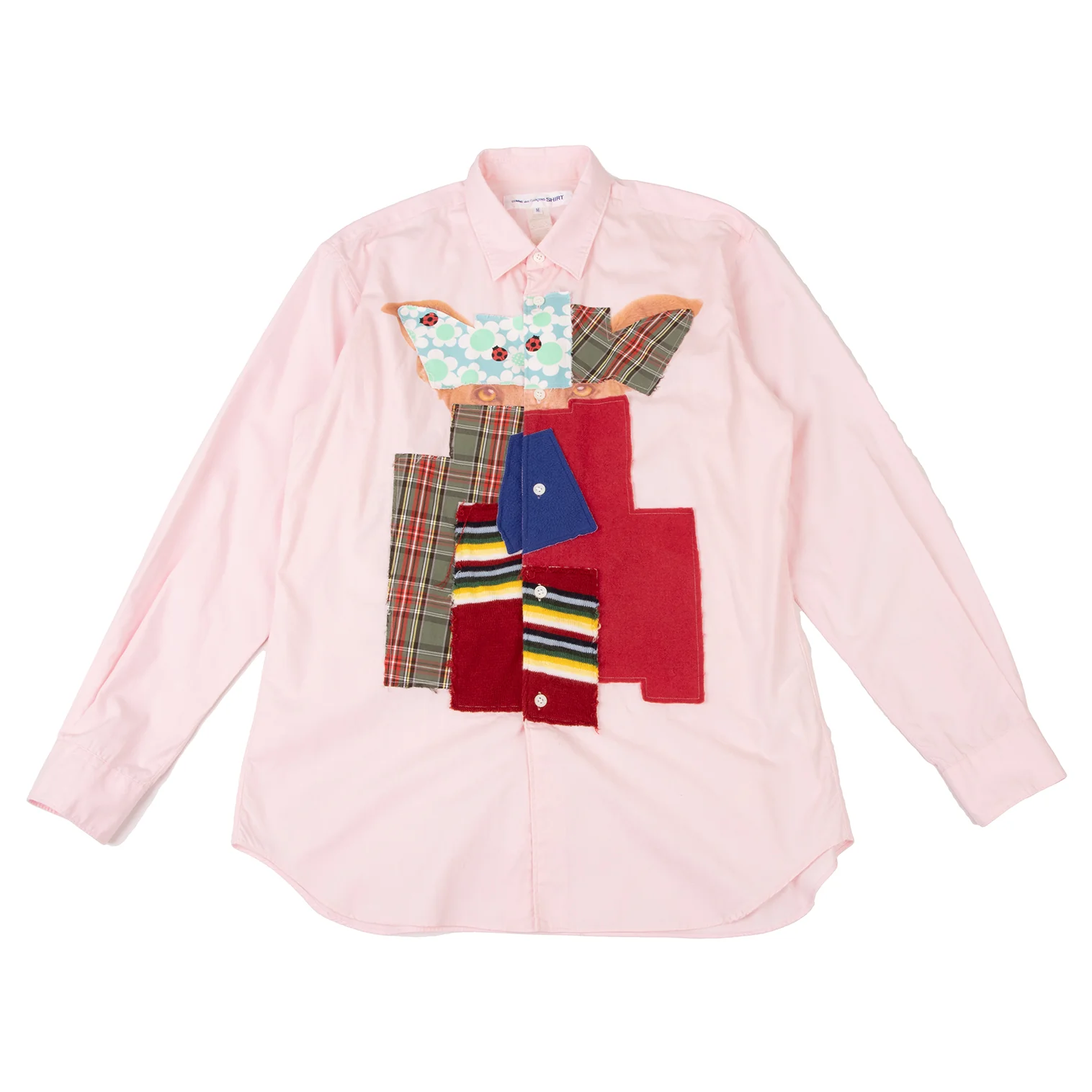 COMM des GARCONS SHIRTパッチワーク半袖シャツ COMME des GARCONS HOMME(ブルーパッチワークシャツ) | mark