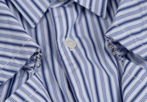 COMME des GARCONS SHIRT Striped Trench Shirt Coat K-122419_005