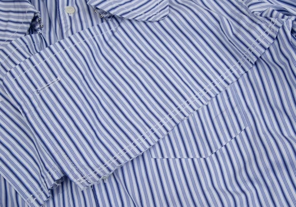 COMME des GARCONS SHIRT Striped Trench Shirt Coat K-122419_007