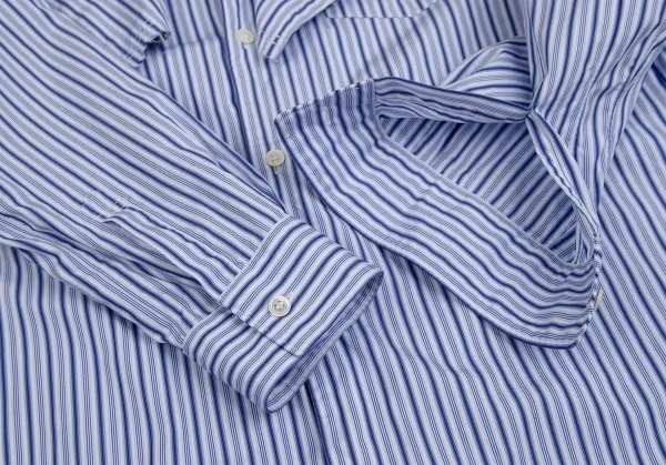 COMME des GARCONS SHIRT Striped Trench Shirt Coat K-122419_009