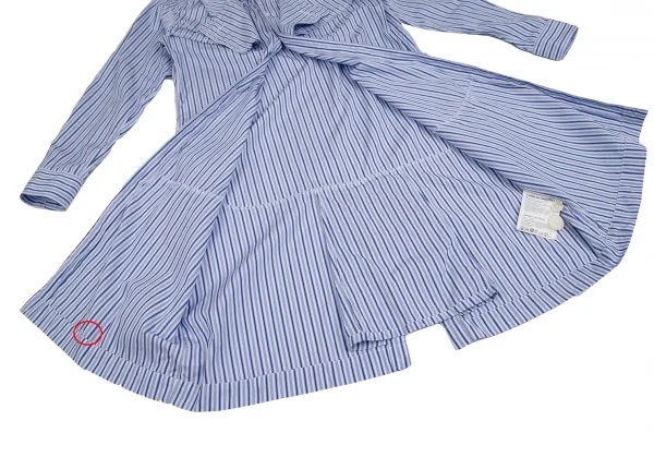 COMME des GARCONS SHIRT Striped Trench Shirt Coat K-122419_012