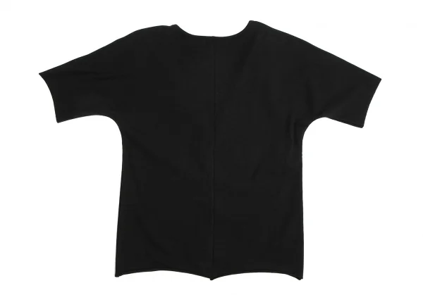 ヨウジヤマモト ファムYohji Yamamoto FEMME ホック前開きストレッチTシャツ 黒3 K-122424_011