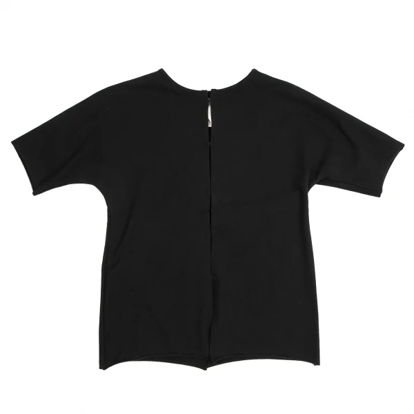 ヨウジヤマモト ファムYohji Yamamoto FEMME ホック前開きストレッチTシャツ 黒3 K-122424_002