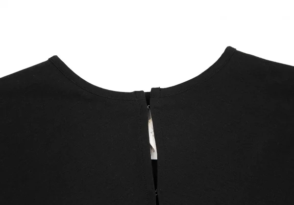 ヨウジヤマモト ファムYohji Yamamoto FEMME ホック前開きストレッチTシャツ 黒3 K-122424_003