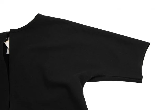 ヨウジヤマモト ファムYohji Yamamoto FEMME ホック前開きストレッチTシャツ 黒3 K-122424_006