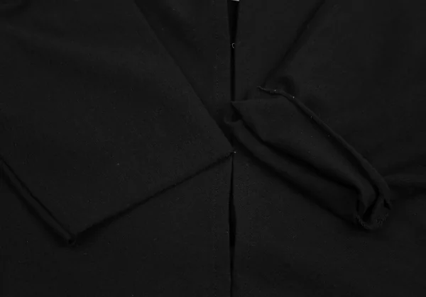 ヨウジヤマモト ファムYohji Yamamoto FEMME ホック前開きストレッチTシャツ 黒3 K-122424_007