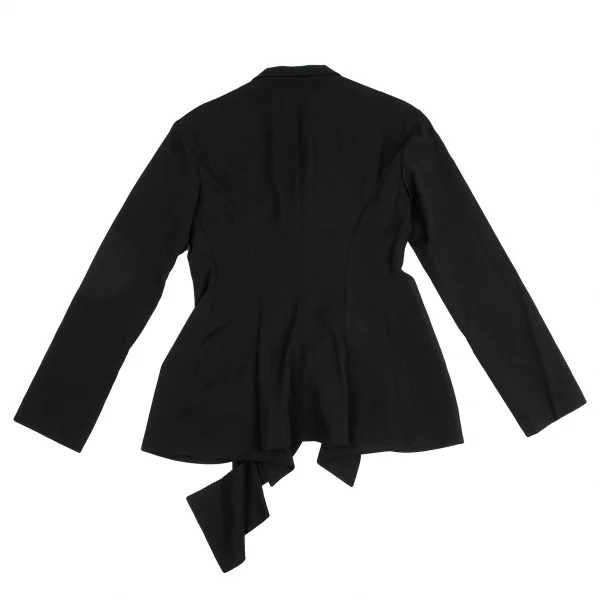 ヨウジヤマモト ノアールYohji Yamamoto NOIR ウールギャバフロント裁ち切りBジャケット 黒2 K-122430_012