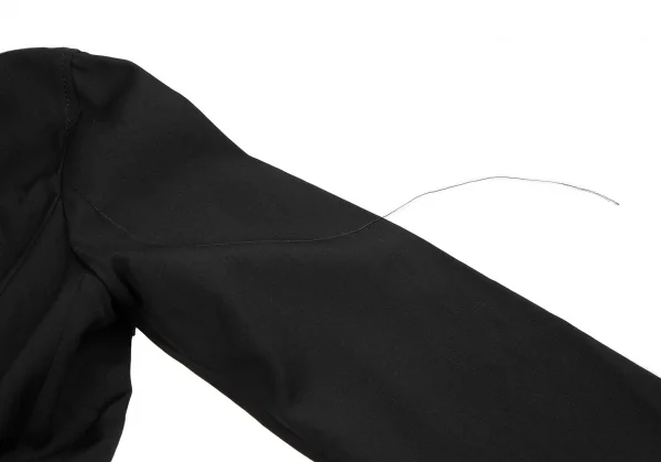 ヨウジヤマモト ノアールYohji Yamamoto NOIR ウールギャバフロント裁ち切りBジャケット 黒2 K-122430_013