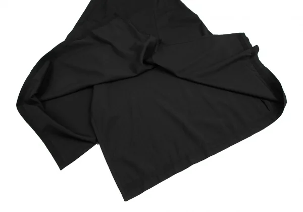 ヨウジヤマモト ノアールYohji Yamamoto NOIR ウールギャバアシンメトリー切替スカート 黒2 K-122431_010