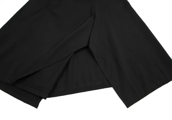 ヨウジヤマモト ノアールYohji Yamamoto NOIR ウールギャバアシンメトリー切替スカート 黒2 K-122431_012