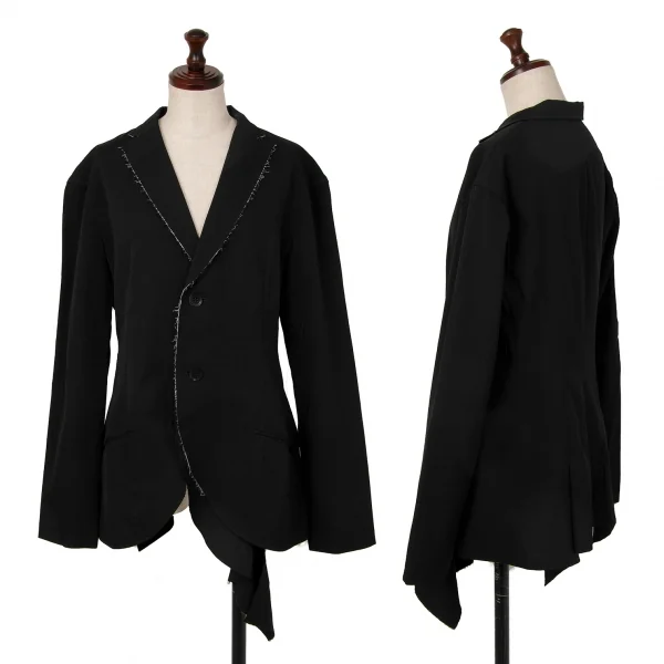 ヨウジヤマモト ノアールYohji Yamamoto NOIR ウールギャバセットアップスーツ 黒2 K-122432_002