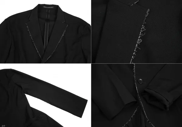 ヨウジヤマモト ノアールYohji Yamamoto NOIR ウールギャバセットアップスーツ 黒2 K-122432_004