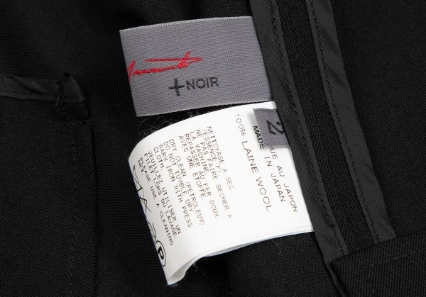 ヨウジヤマモト ノアールYohji Yamamoto NOIR ウールギャバセットアップスーツ 黒2 K-122432_008