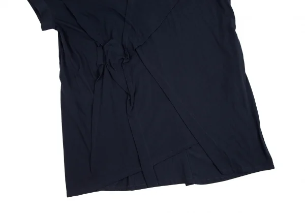 ラグネキカス フォー ヨウジヤマモトRAGNE KIKAS for Yohji Yamamoto シームデザインビッグシルエットカットソーワンピース 紺2 K-122433_005