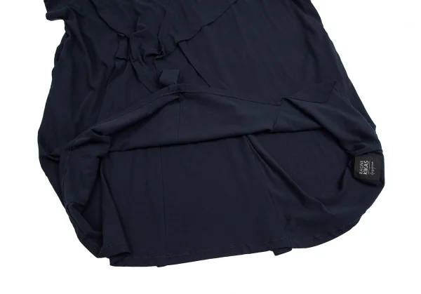 ラグネキカス フォー ヨウジヤマモトRAGNE KIKAS for Yohji Yamamoto シームデザインビッグシルエットカットソーワンピース 紺2 K-122433_009