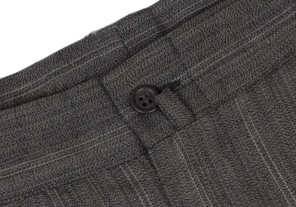 ジャンニヴェルサーチGIANNI VERSACE ストライプスリータックパンツ グレー52 K-122438_003