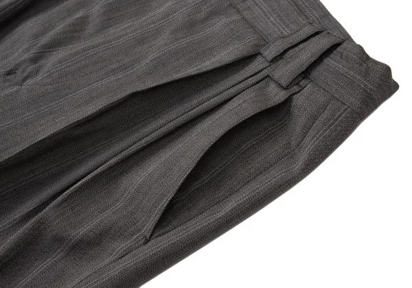 ジャンニヴェルサーチGIANNI VERSACE ストライプスリータックパンツ グレー52 K-122438_004