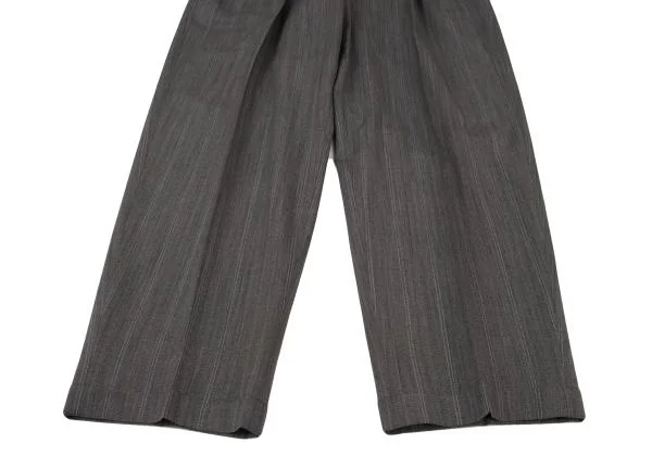 ジャンニヴェルサーチGIANNI VERSACE ストライプスリータックパンツ グレー52 K-122438_009