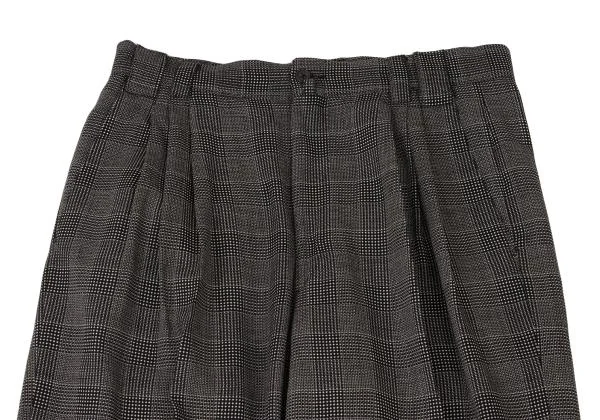 ジャンニヴェルサーチGIANNI VERSACE チェックスリータックパンツ 黒白50 K-122439_002